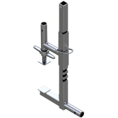 SET | with 1 multi safety clamp | and guardrail post | Individual part:Multi safety clamp